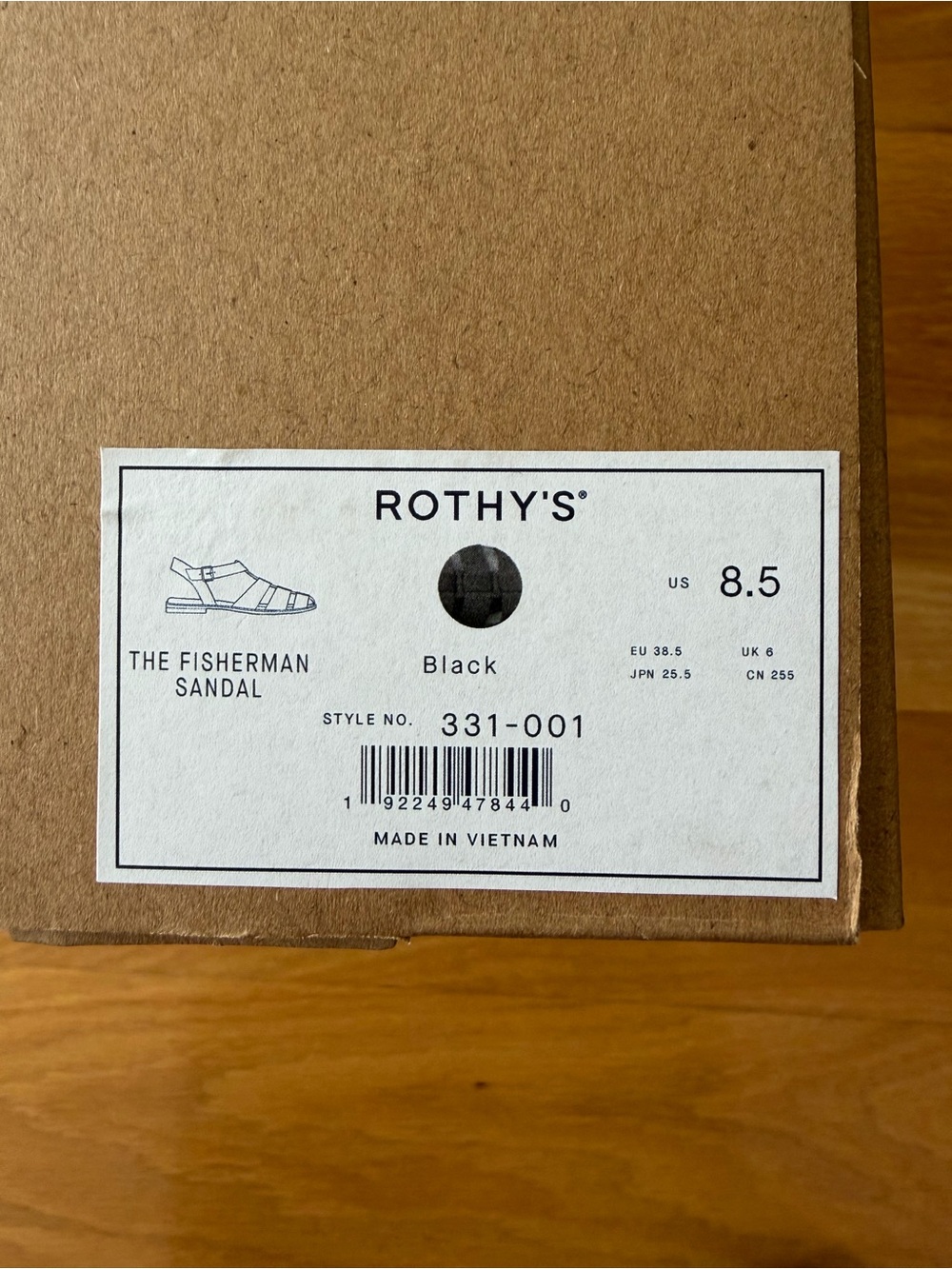 Rothy’s Fisherman Sandals Black Size 8.5 Like New - Picture 7 of 7
